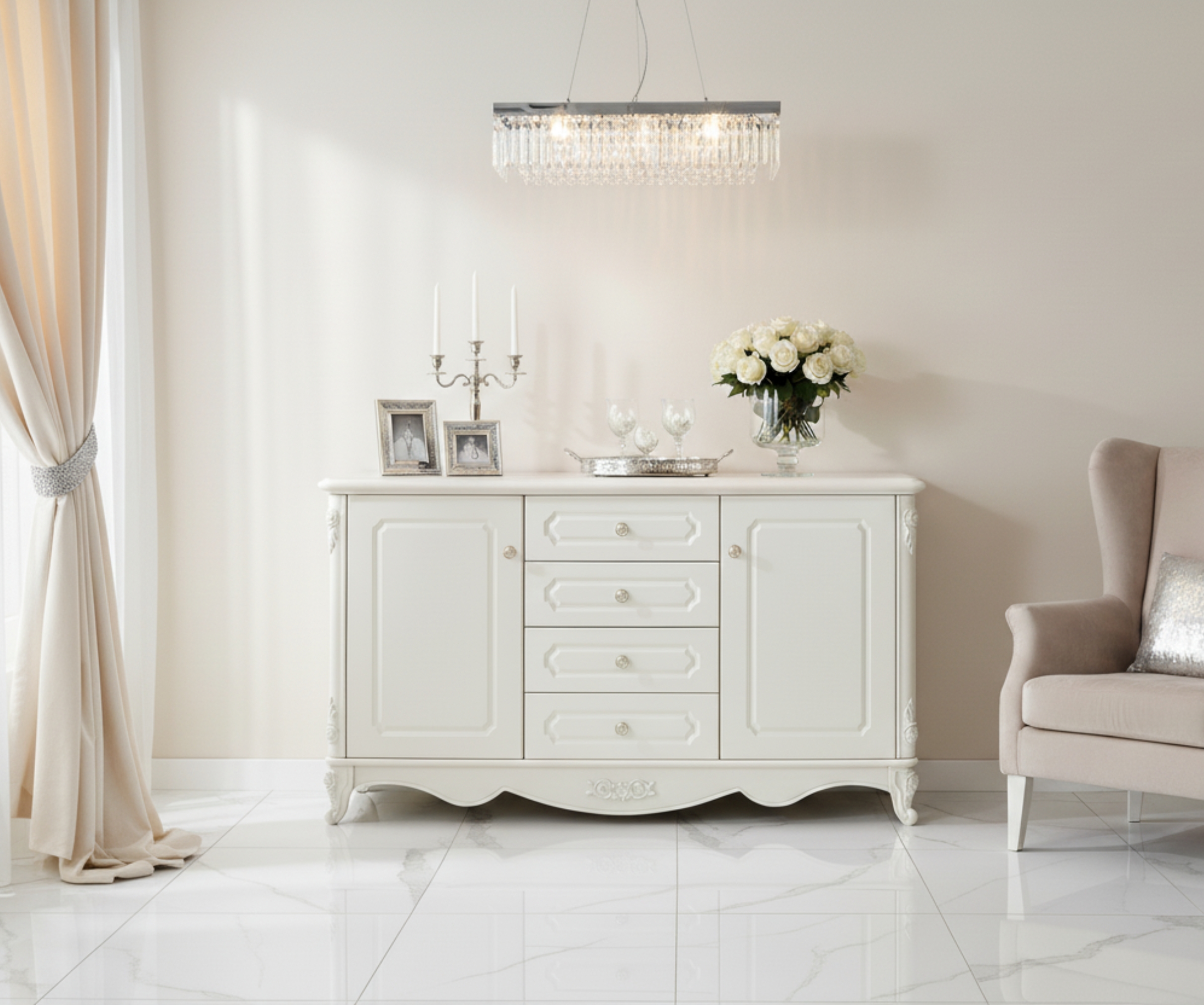 stylowa komoda z szufladami